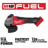 M18 Fuel 18V 4-1/2" - 5" Lithium-ion Cordless Grinder- with Paddle Switch, Tool Only
