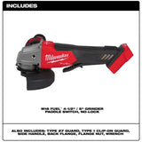 M18 Fuel 18V 4-1/2" - 5" Lithium-ion Cordless Grinder- with Paddle Switch, Tool Only