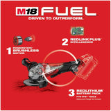 M18 Fuel 18V 4-1/2" - 5" Lithium-ion Cordless Grinder- with Paddle Switch, Tool Only
