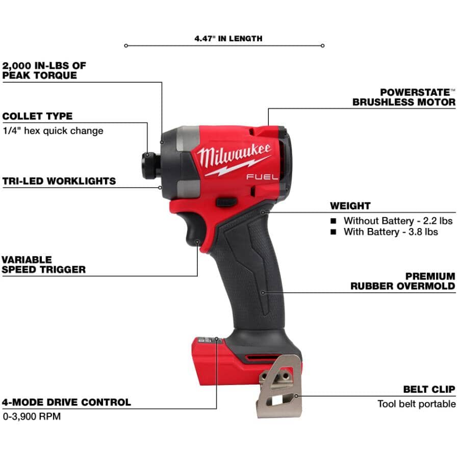 M18 Lithium Ion Cordless Hammer Drill & Impact Driver Combo Kit - 18V + 2 Batteries + Charger + Tool Case