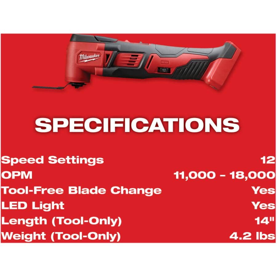 M18 Oscillating Tool - Cordless, 18V, Tool Only