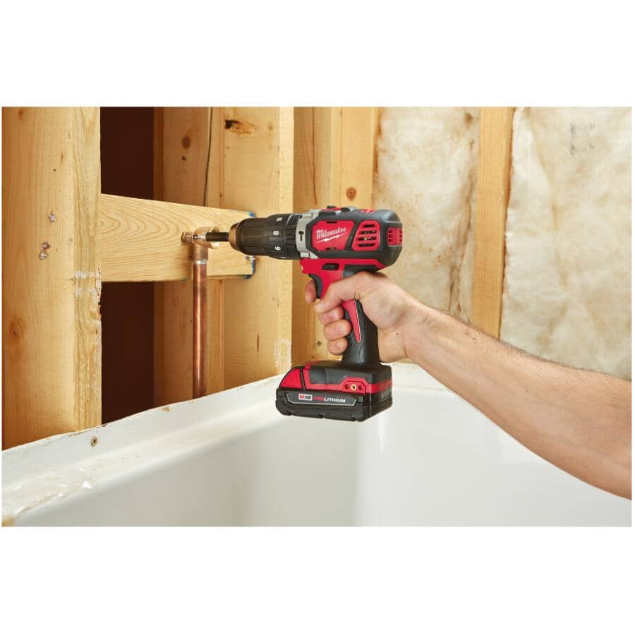 M18 Redlithium 18V Cordless Compact Hammer Drill & Impact Driver Combo Kit - with 2 Batteries, Charger & Tool Bag