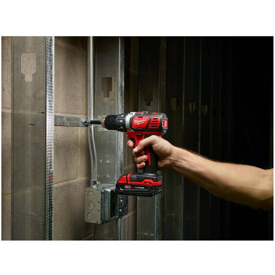 M18 Redlithium Cordless Compact 1/2" Drill Driver Kit – 18V + 2 Batteries + Charger + Tool Bag