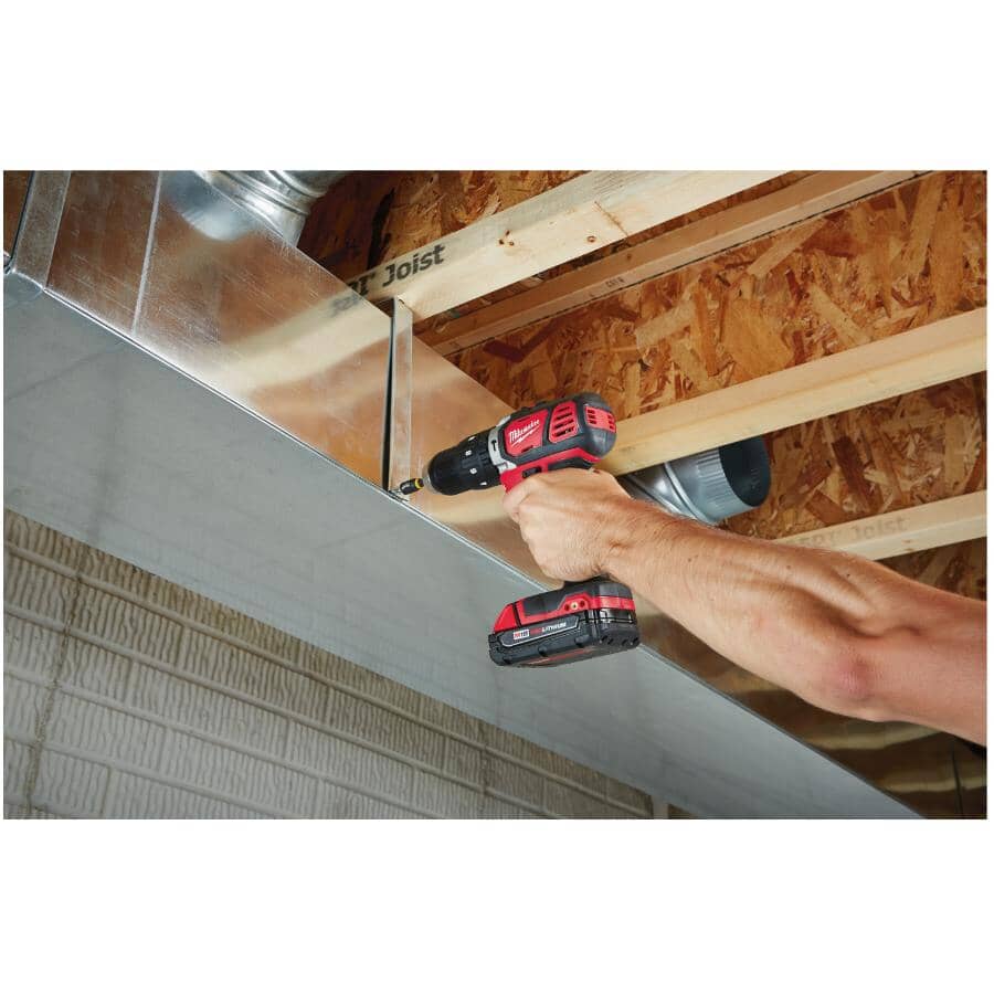 M18 Redlithium Cordless Compact 1/2" Hammer Drill Driver Kit - 18V + 2 Batteries + Charger + Tool Bag