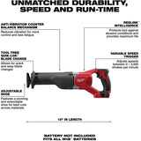 M18 Sawzall 18V Lithium-ion Reciprocating Saw - Tool Only