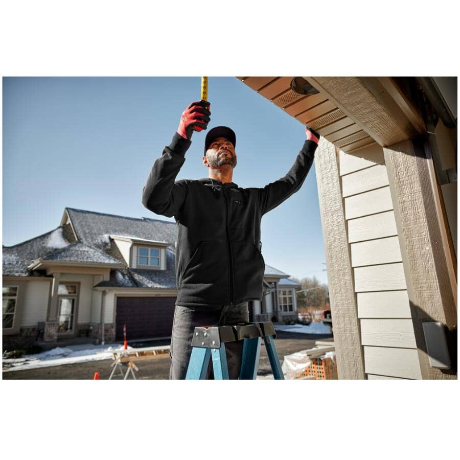 Men's M12 Heated Hoodie with Zipper - Black, Large