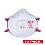 N95 Valved Respirator with Gasket - 10 Pack