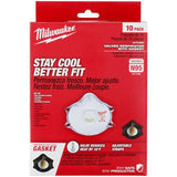 N95 Valved Respirator with Gasket - 10 Pack