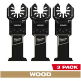 Open-Lok Universal Plunge Blades - 1-3/8", Wood, 3 Pack