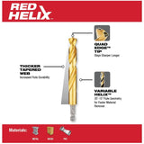 Shockwave Red Helix 1/2" Titanium Drill Bit