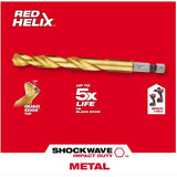 Shockwave Red Helix 1/2" Titanium Drill Bit