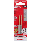 Shockwave Red Helix 1/8" Titanium Drill Bit - 2 Piece