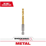 Shockwave Red Helix 3/16" Titanium Drill Bit