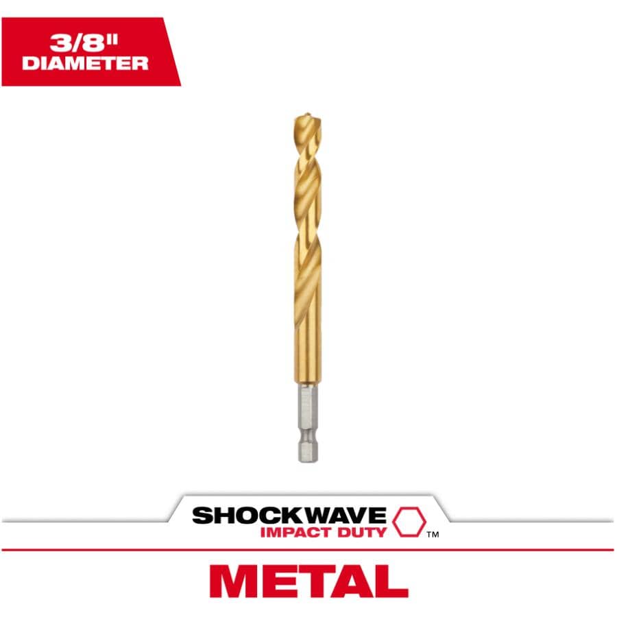 Shockwave Red Helix 3/8" Titanium Drill Bit