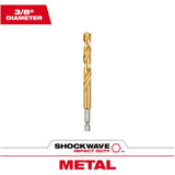 Shockwave Red Helix 3/8" Titanium Drill Bit