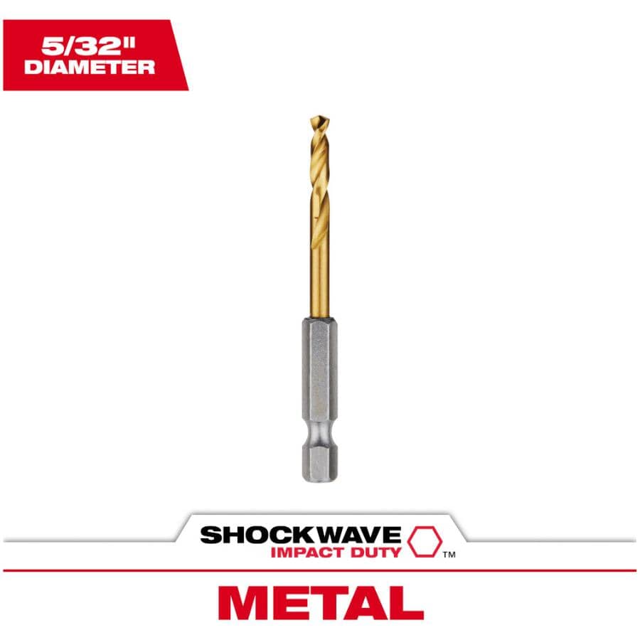 Shockwave Red Helix 5/32" Titanium Drill Bit
