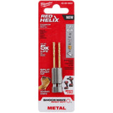 Shockwave Red Helix 7/64" Titanium Drill Bit - 2 Piece