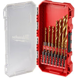 Shockwave Red Helix Titanium Drill Bit Set - 15 Piece