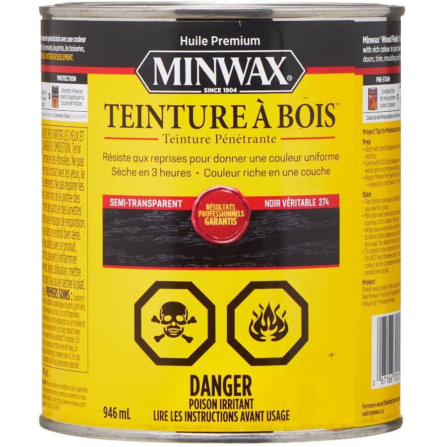 Wood Finish - True Black, 946 ml