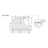 50" x 34.5" Madison 4, 3 Piece Acrylic Shower Cabinet - with Left Hand Plumbing & Right Seat, White