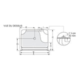 50" x 34.5" Madison 4, 3 Piece Acrylic Shower Cabinet - with Left Hand Plumbing & Right Seat, White