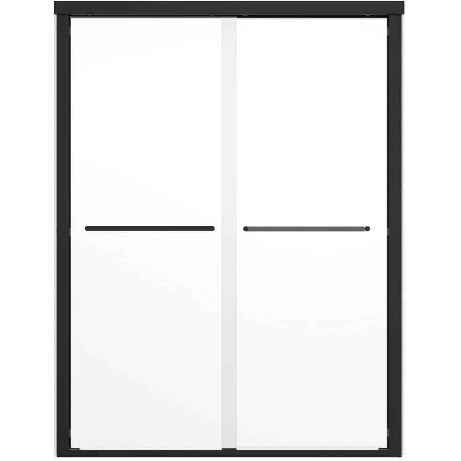 52" to 56" x 73" Maynor Bypass Shower Door - 8mm Glass & Matte Black Trim