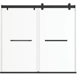 56" to 60" Exploria Sliding Tub Door - with Clear 8mm Glass & Matte Black Trim