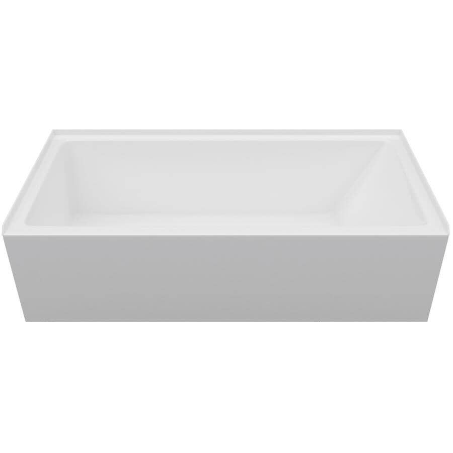 60" x 30" x 16" Austin 16 Acrylic Tub - with Right Hand Drain, White