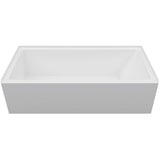 60" x 30" x 16" Austin 16 Acrylic Tub - with Right Hand Drain, White