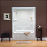 60" x 33.5" Liberty 1 Piece Acrylic Tub Shower - with Left Hand Drain, White
