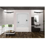 60" x 33.5" Liberty 1 Piece Acrylic Tub Shower - with Left Hand Drain, White