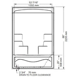 60" x 33.5" Liberty 1 Piece Acrylic Tub Shower - with Left Hand Drain, White