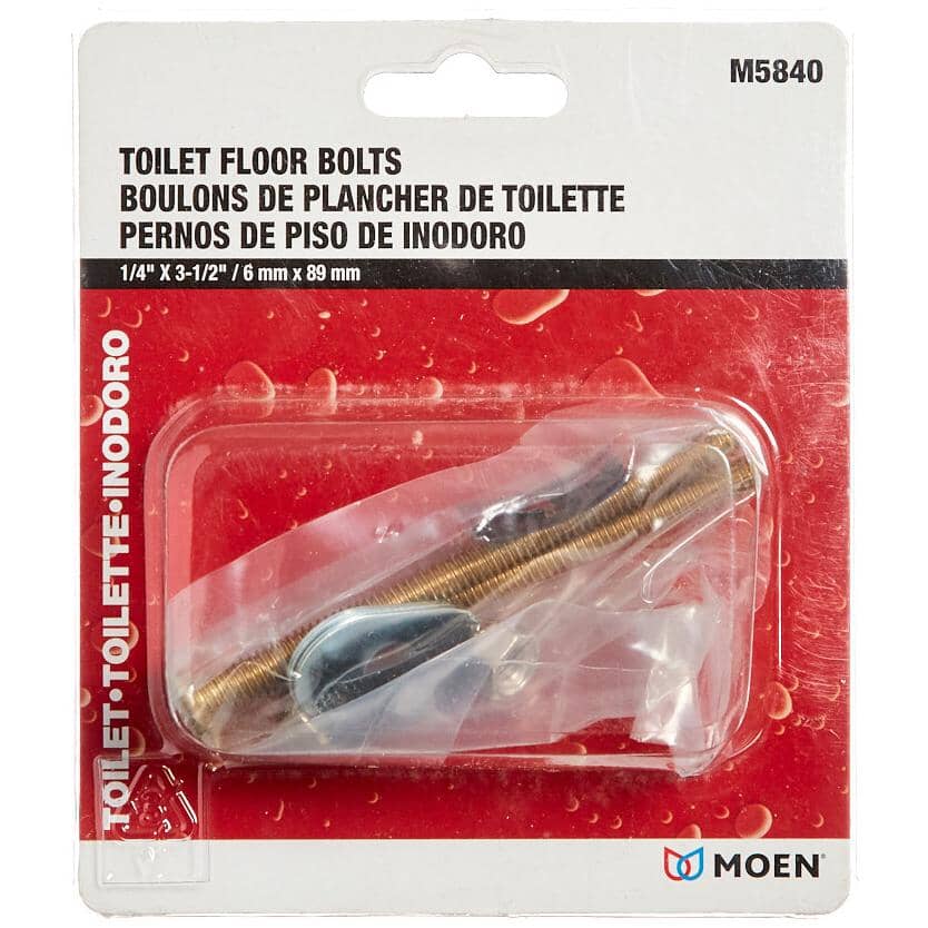 1/4" x 3-1/2" Solid Brass Toilet Bolt Set