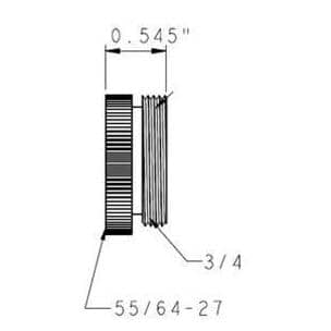 55/64” FPT Faucet Adapter