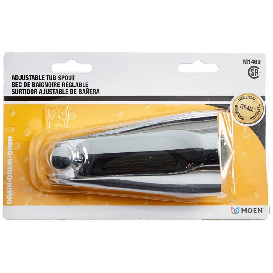 Adjustable Diverter Tub Spout - Chrome