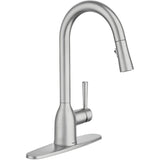Adler Single Handle Pull-Down Kitchen Faucet - Spot Resistant Stainless Steel