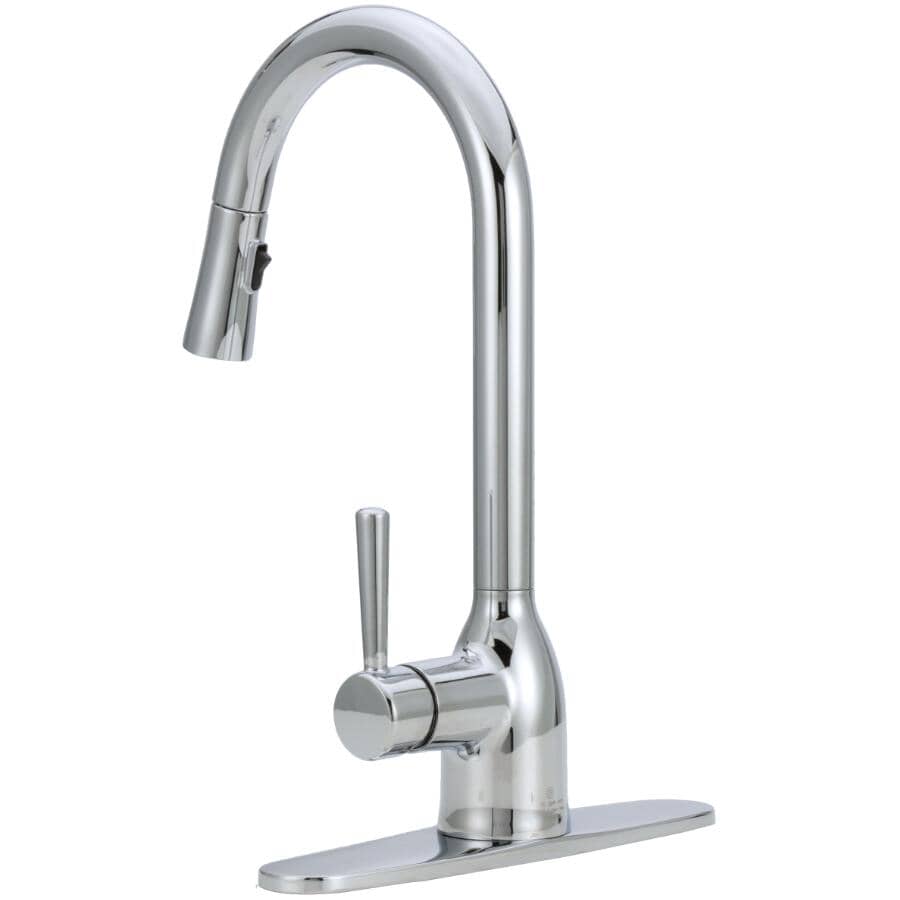 Adler Single Handle Pull-Down Kitchen Faucet - Chrome