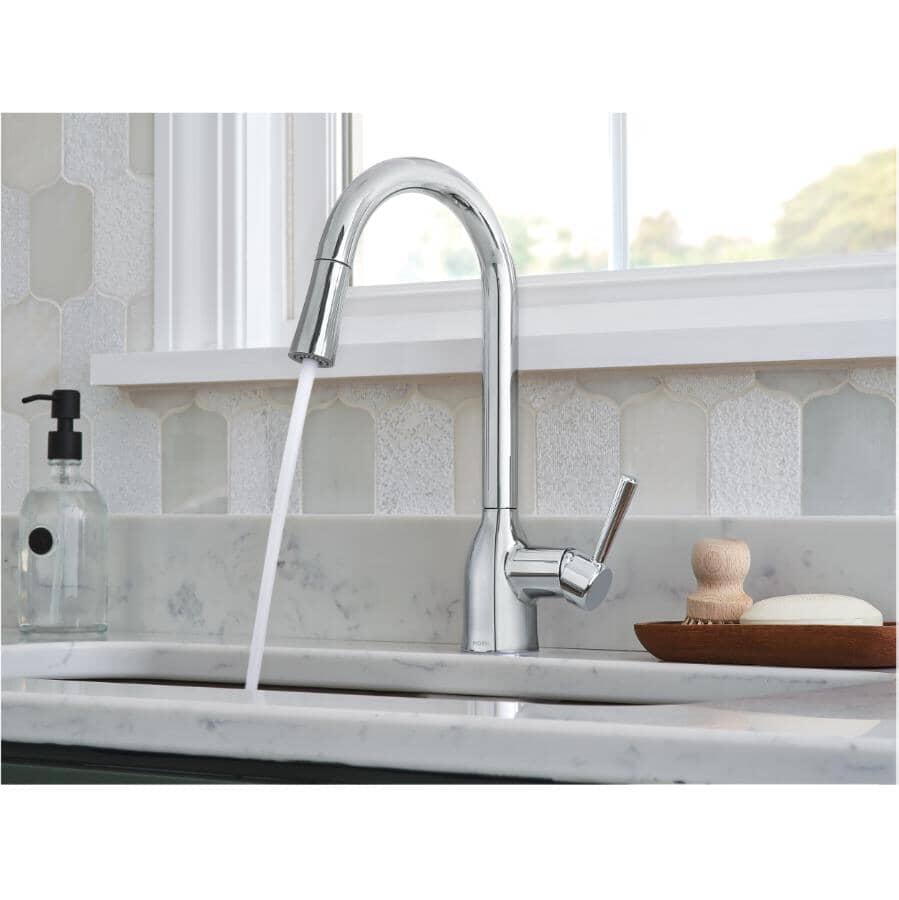 Adler Single Handle Pull-Down Kitchen Faucet - Chrome