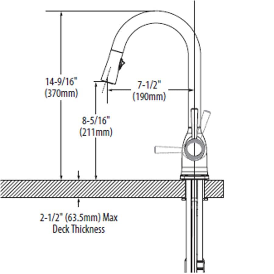 Adler Single Handle Pull-Down Kitchen Faucet - Chrome