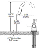 Adler Single Handle Pull-Down Kitchen Faucet - Chrome