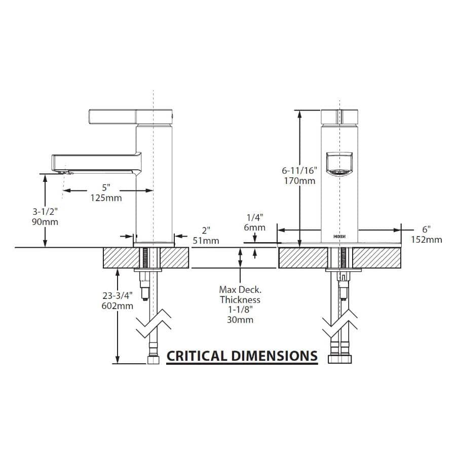 Beric Single Handle Lavatory Faucet - Chrome