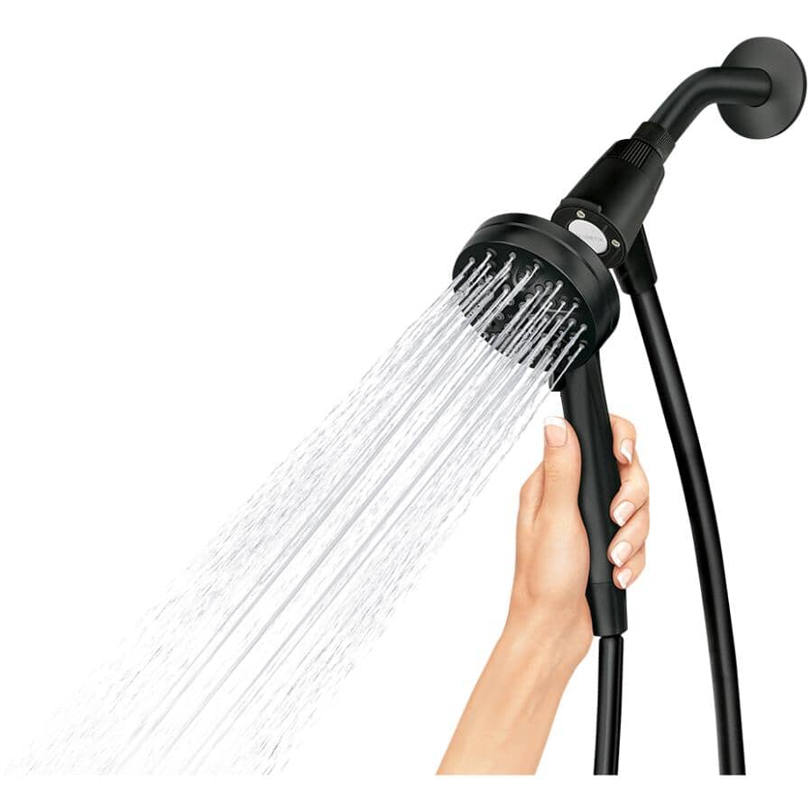 Engage 6 Setting Handheld Showerhead - with Magnetix, Matte Black, 3.5" Dia