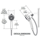 Engage 6 Setting Handheld Showerhead - with Magnetix, Matte Black, 3.5" Dia