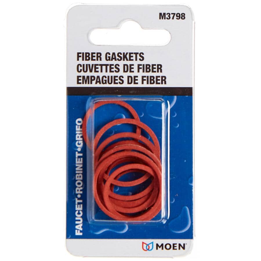 Fibre Faucet Gaskets - Assorted Sizes, 12 Pack