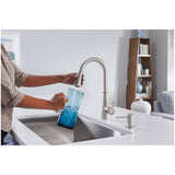 Hadley Single Handle Pull-Down Kitchen Faucet with Soap Dispenser - Spot Resist Stainless Steel