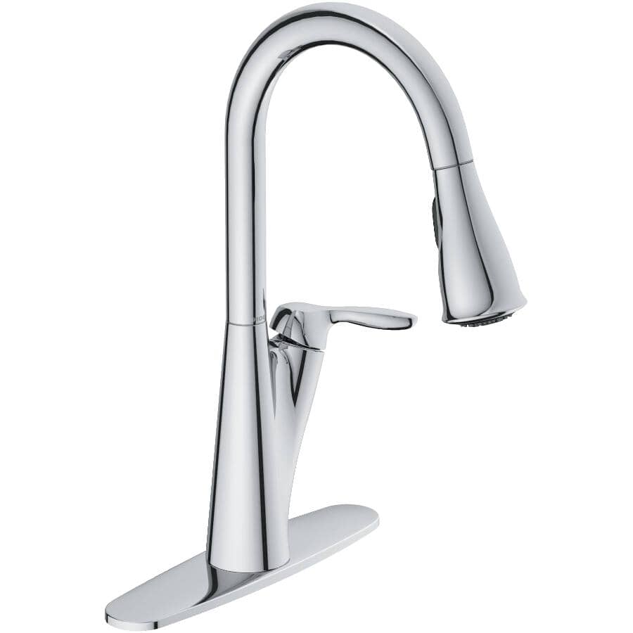 Harlon Single Handle Pull-Down Kitchen Faucet - Chrome