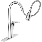 Harlon Single Handle Pull-Down Kitchen Faucet - Chrome