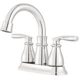 Hilliard 2 Handle Centerset Lavatory Faucet - with High Arc Swivel Spout, Chrome