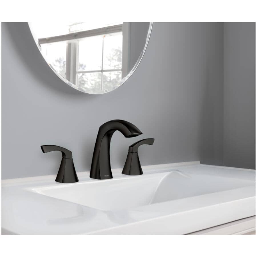 Lindor 2 Handle Widespread Lavatory Faucet - Matte Black