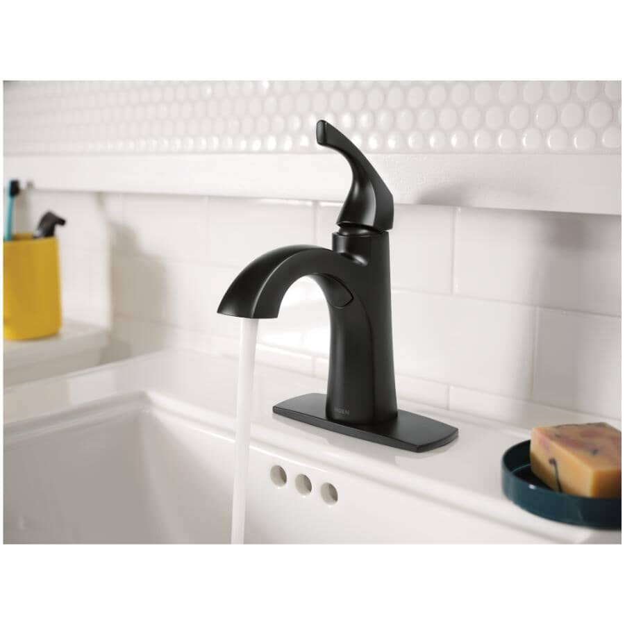 Lindor Single Handle Lavatory Faucet - Matte Black